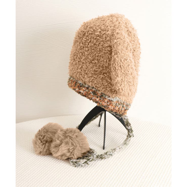 うさぎ耳ニット帽 配色 レディース 小顔 | SUNSHINE CLOSET | 詳細画像12 