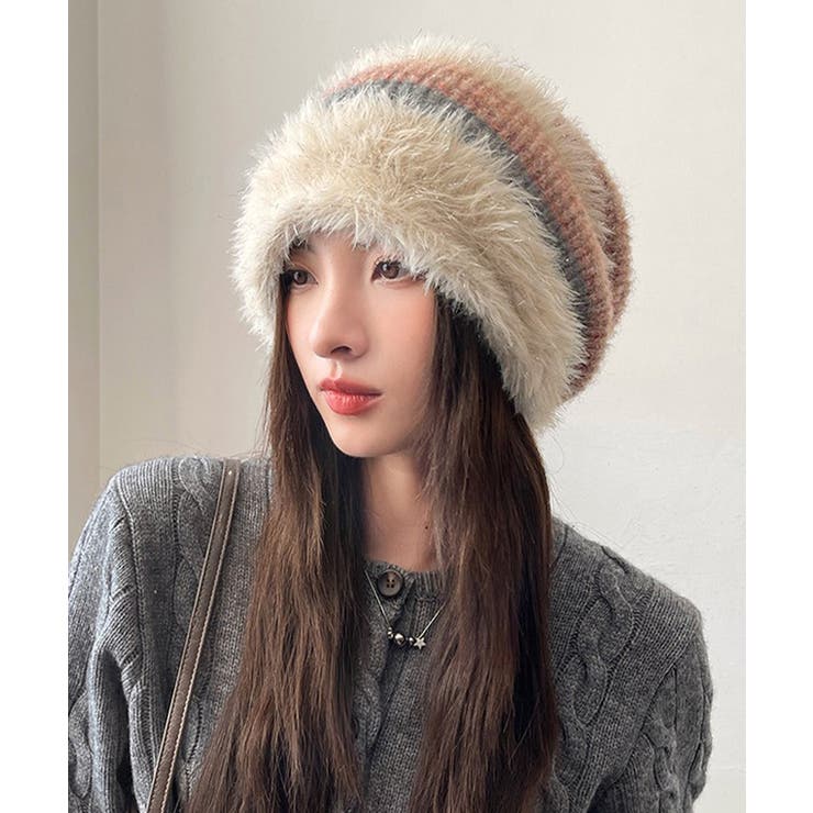 ビーニー帽 ニット帽子 レディース 配色 | SUNSHINE CLOSET | 詳細画像2 