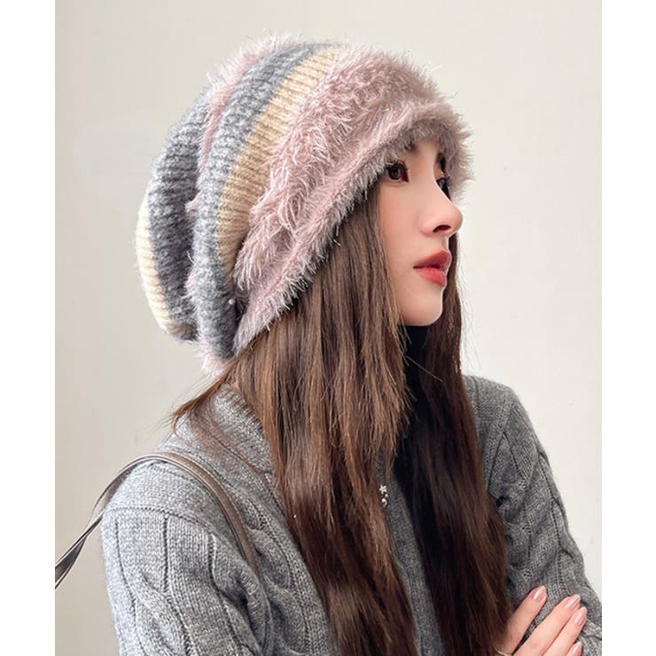 ビーニー帽 ニット帽子 レディース 配色 | SUNSHINE CLOSET | 詳細画像6 