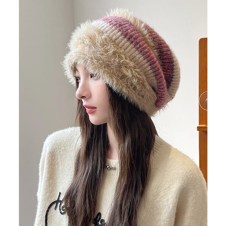 ビーニー帽 ニット帽子 レディース 配色 | SUNSHINE CLOSET | 詳細画像7 