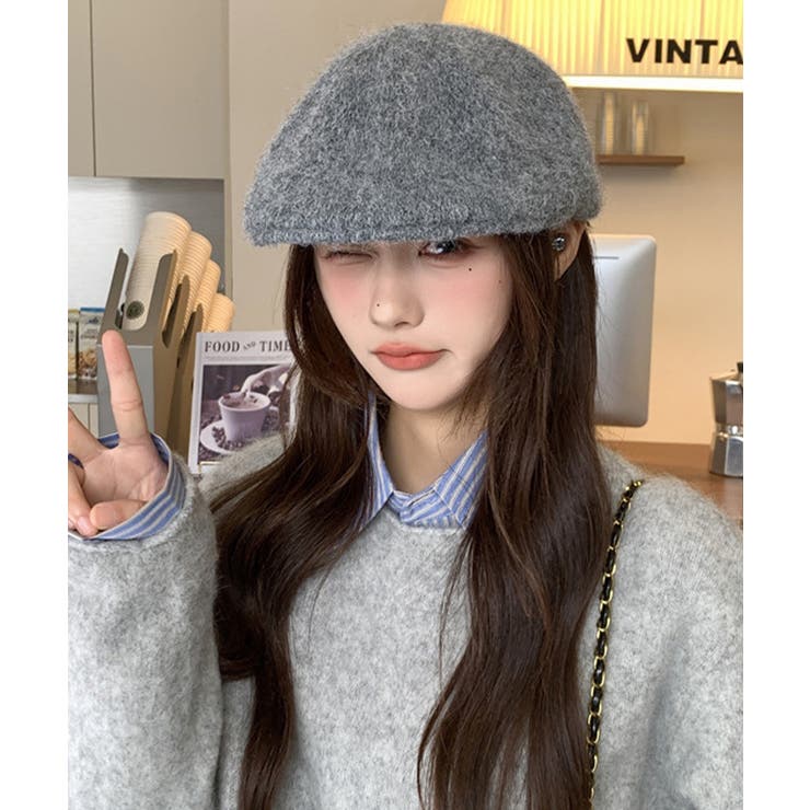 ベレー帽 起毛 英字ロゴ レディース | SUNSHINE CLOSET | 詳細画像13 