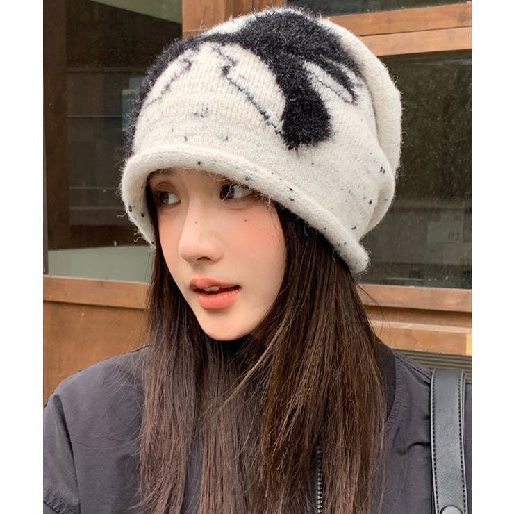 ビーニー帽 ニット帽子 リボン柄 | SUNSHINE CLOSET | 詳細画像2 