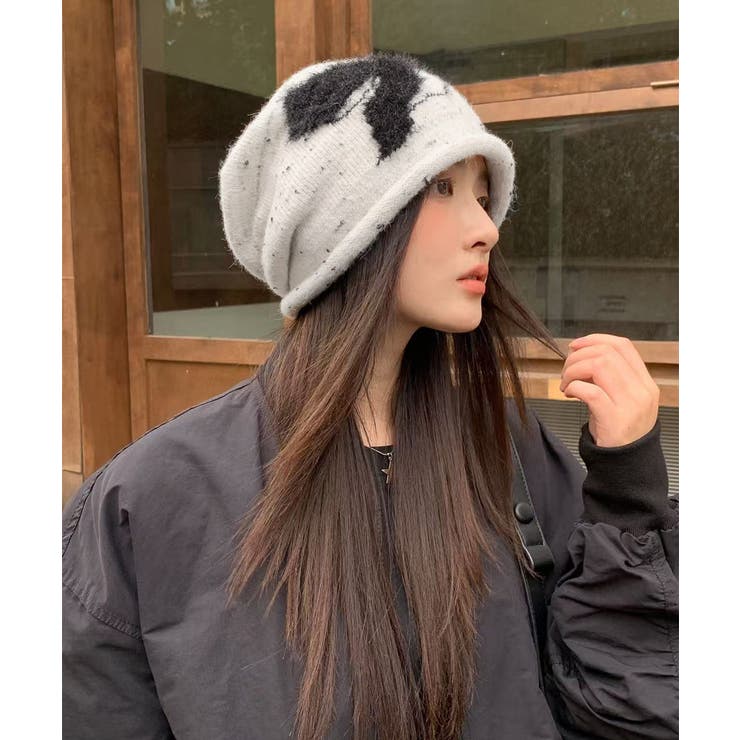 ビーニー帽 ニット帽子 リボン柄 | SUNSHINE CLOSET | 詳細画像3 