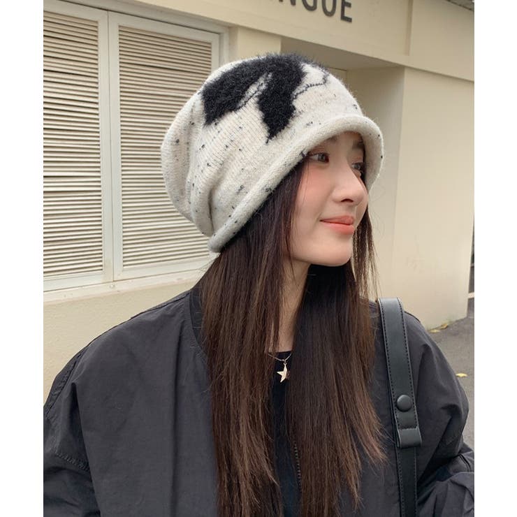 ビーニー帽 ニット帽子 リボン柄 | SUNSHINE CLOSET | 詳細画像4 