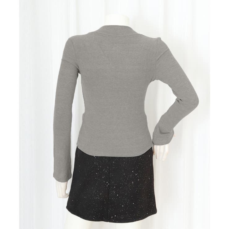 Vネック 長袖Tシャツ 韓国風カットソー | SUNSHINE CLOSET | 詳細画像18 