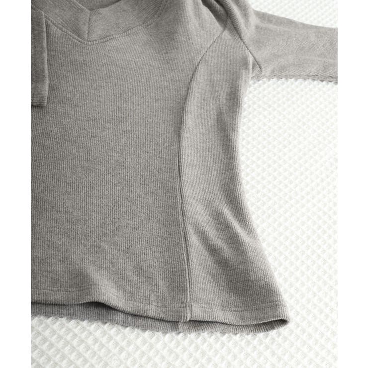 Vネック 長袖Tシャツ 韓国風カットソー | SUNSHINE CLOSET | 詳細画像20 