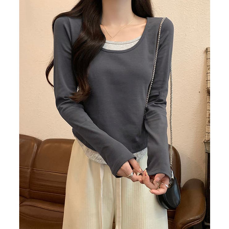 長袖Ｔシャツ フェイクレイヤード 着やせ | SUNSHINE CLOSET | 詳細画像10 