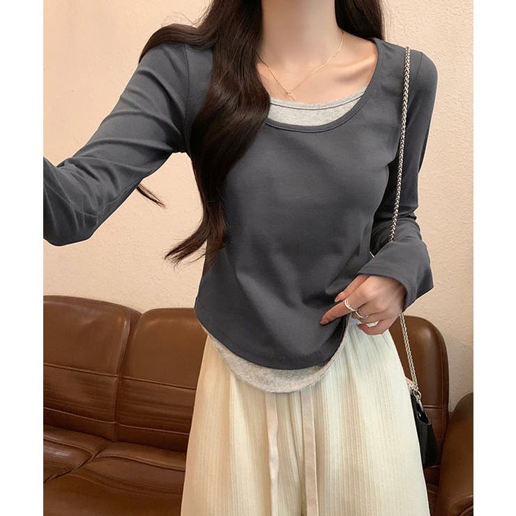 長袖Ｔシャツ フェイクレイヤード 着やせ | SUNSHINE CLOSET | 詳細画像11 