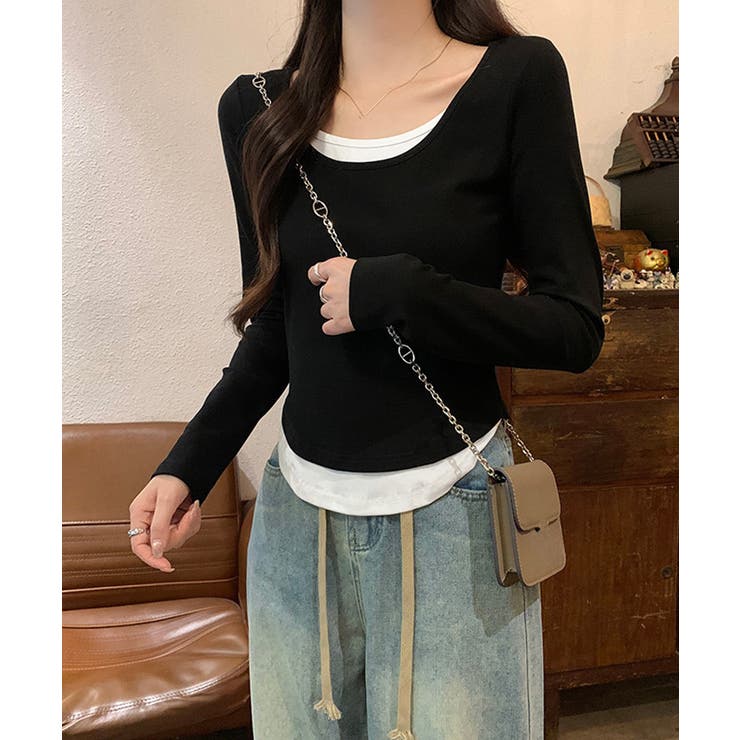 長袖Ｔシャツ フェイクレイヤード 着やせ | SUNSHINE CLOSET | 詳細画像5 