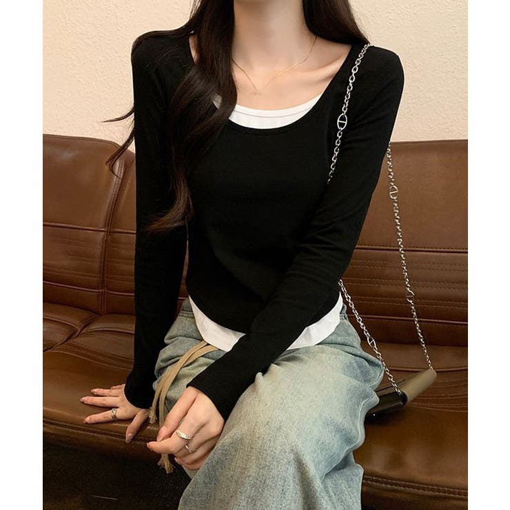 長袖Ｔシャツ フェイクレイヤード 着やせ | SUNSHINE CLOSET | 詳細画像6 