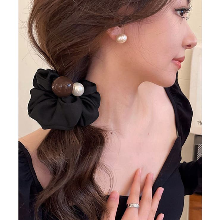 シュシュ ヘアゴム パール 髪飾り | SUNSHINE CLOSET | 詳細画像1 