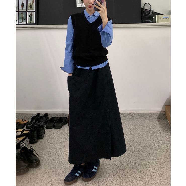 ニットベスト Vネック 重ね着 春秋冬 | SUNSHINE CLOSET | 詳細画像11 