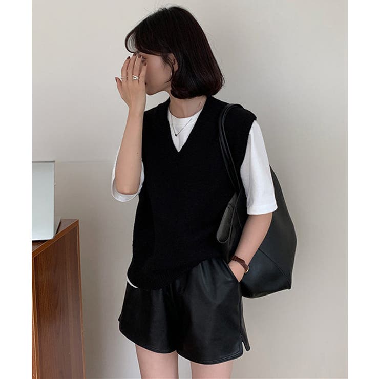 ニットベスト Vネック 重ね着 春秋冬 | SUNSHINE CLOSET | 詳細画像6 