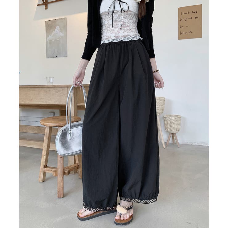 バルーンパンツ ワイドパンツ レース | SUNSHINE CLOSET | 詳細画像5 