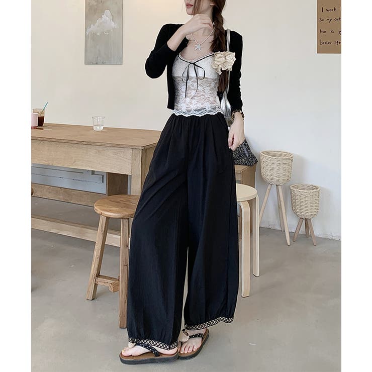 バルーンパンツ ワイドパンツ レース | SUNSHINE CLOSET | 詳細画像6 