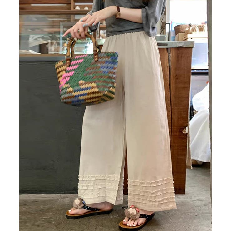 ワイドパンツ フリル レディース 春夏 | SUNSHINE CLOSET | 詳細画像4 