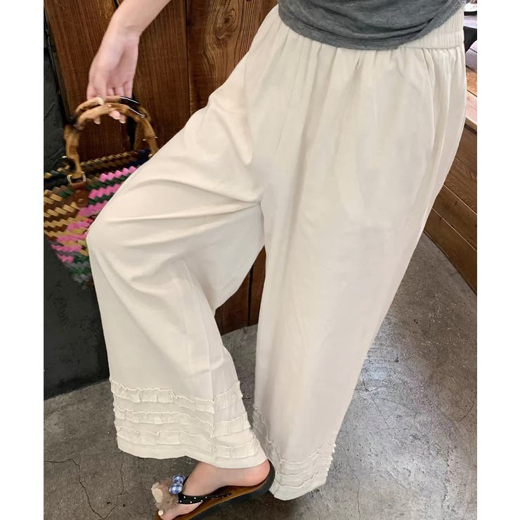 ワイドパンツ フリル レディース 春夏 | SUNSHINE CLOSET | 詳細画像6 