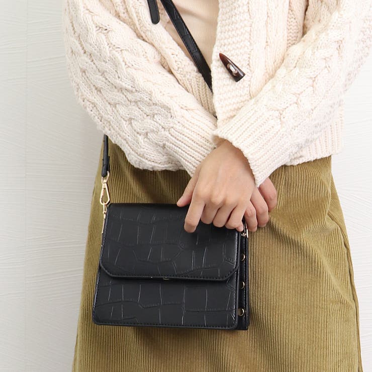 ブラック | 【大好評レビュー】フェイクレザーショルダーバッグ 5色展開 春 | SUNSHINE CLOSET