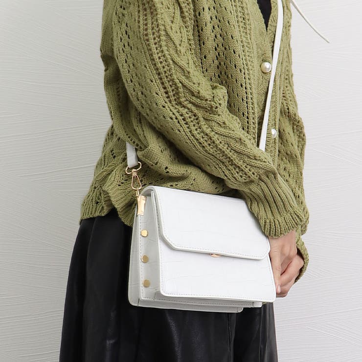 ホワイト | 【大好評レビュー】フェイクレザーショルダーバッグ 5色展開 春 | SUNSHINE CLOSET