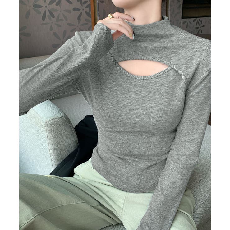 長袖Tシャツ 穴あき ハイネック 春秋冬 | SUNSHINE CLOSET | 詳細画像10 
