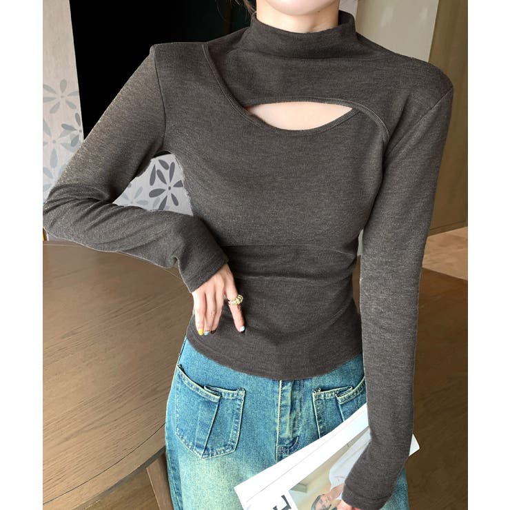 長袖Tシャツ 穴あき ハイネック 春秋冬 | SUNSHINE CLOSET | 詳細画像19 