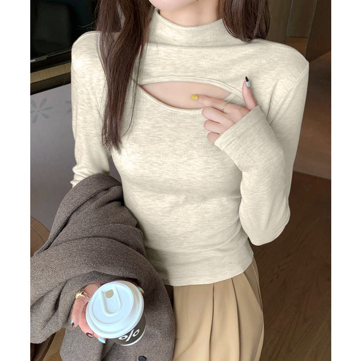 長袖Tシャツ 穴あき ハイネック 春秋冬 | SUNSHINE CLOSET | 詳細画像4 