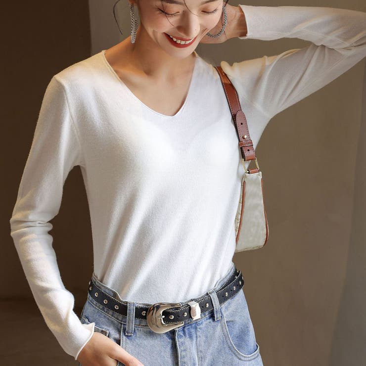 無地ニットトップス Vネック レディース | SUNSHINE CLOSET | 詳細画像6