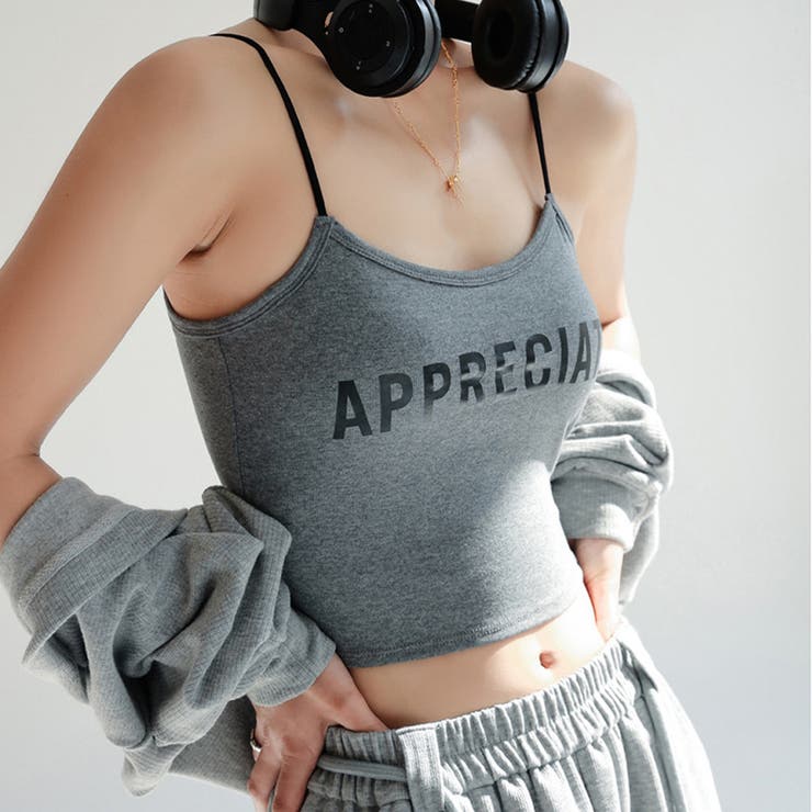 カップ付き キャミソール 英字ロゴ 韓国 | SUNSHINE CLOSET | 詳細画像11 