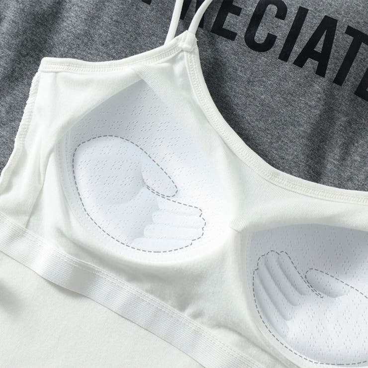 カップ付き キャミソール 英字ロゴ 韓国 | SUNSHINE CLOSET | 詳細画像4 