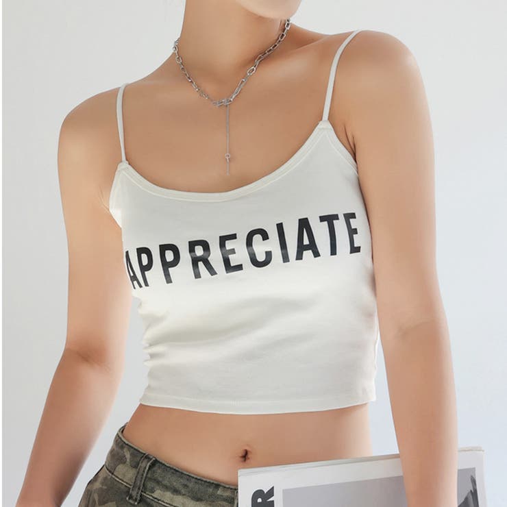 カップ付き キャミソール 英字ロゴ 韓国 | SUNSHINE CLOSET | 詳細画像8 