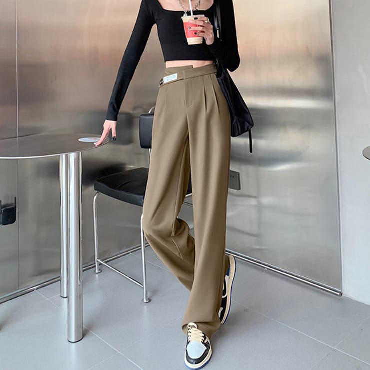 ワイドパンツ アシンメトリー 英字ロゴ | SUNSHINE CLOSET | 詳細画像10 