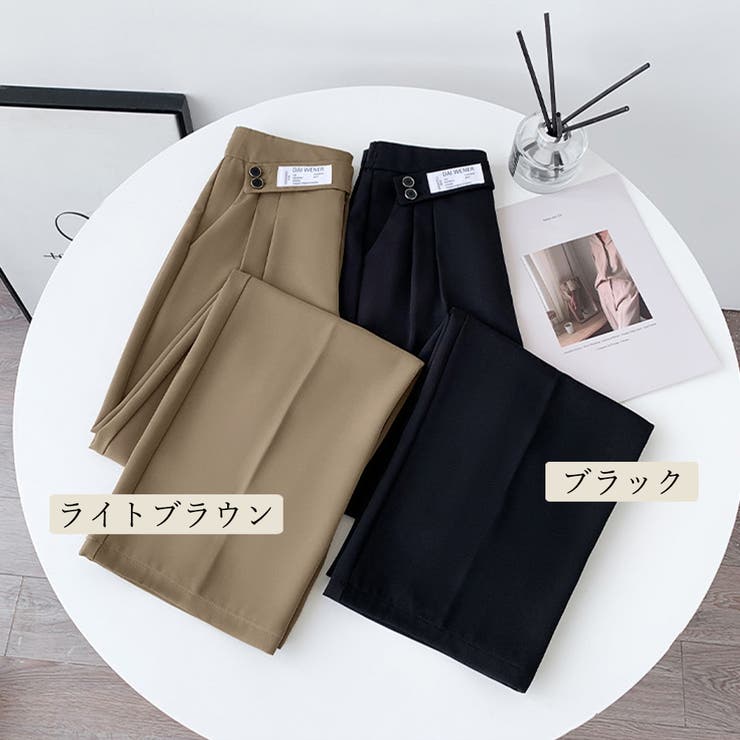 ワイドパンツ アシンメトリー 英字ロゴ | SUNSHINE CLOSET | 詳細画像2 