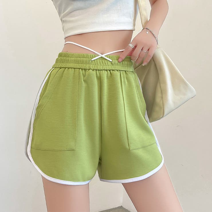 ショートパンツ カラーパンツ 夏 韓国[品番：AGCW0004215