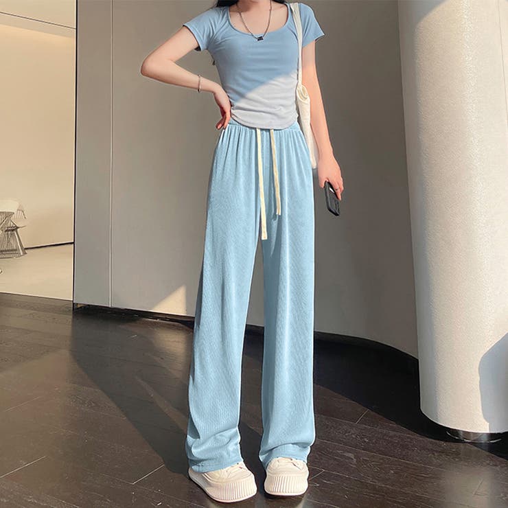 セミワイドパンツ ハイウエスト 韓国 | SUNSHINE CLOSET | 詳細画像1 