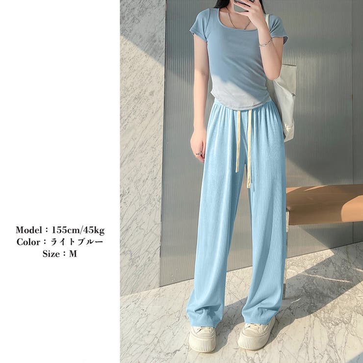 セミワイドパンツ ハイウエスト 韓国 | SUNSHINE CLOSET | 詳細画像4 