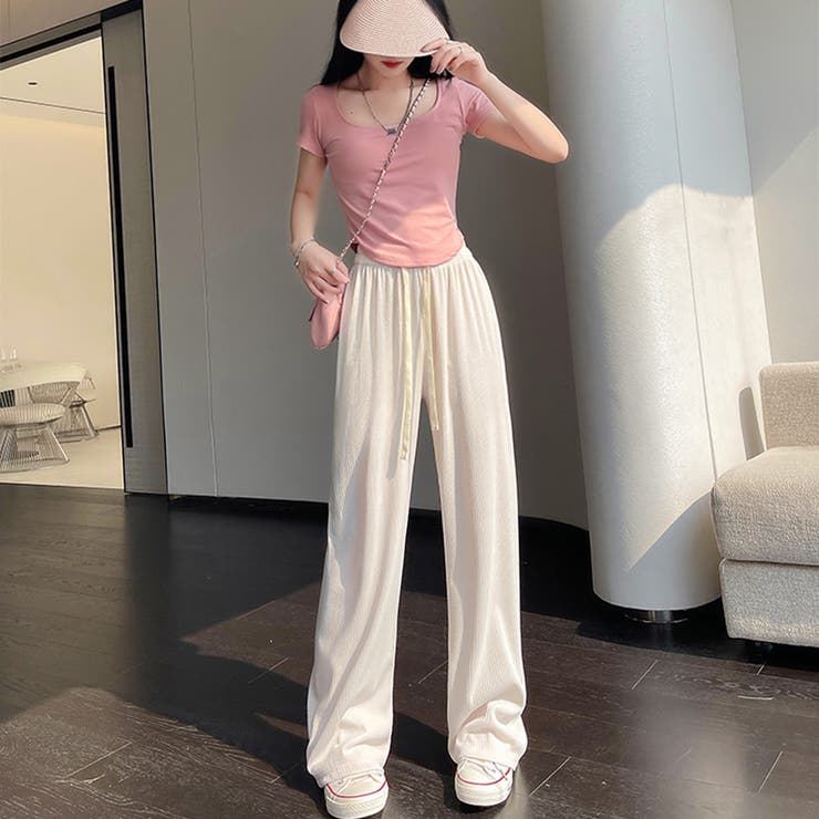 セミワイドパンツ ハイウエスト 韓国 | SUNSHINE CLOSET | 詳細画像5 