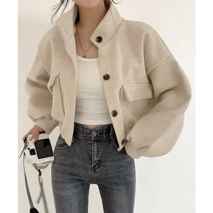 ショート丈ジャケット レディース 無地 | SUNSHINE CLOSET | 詳細画像5 