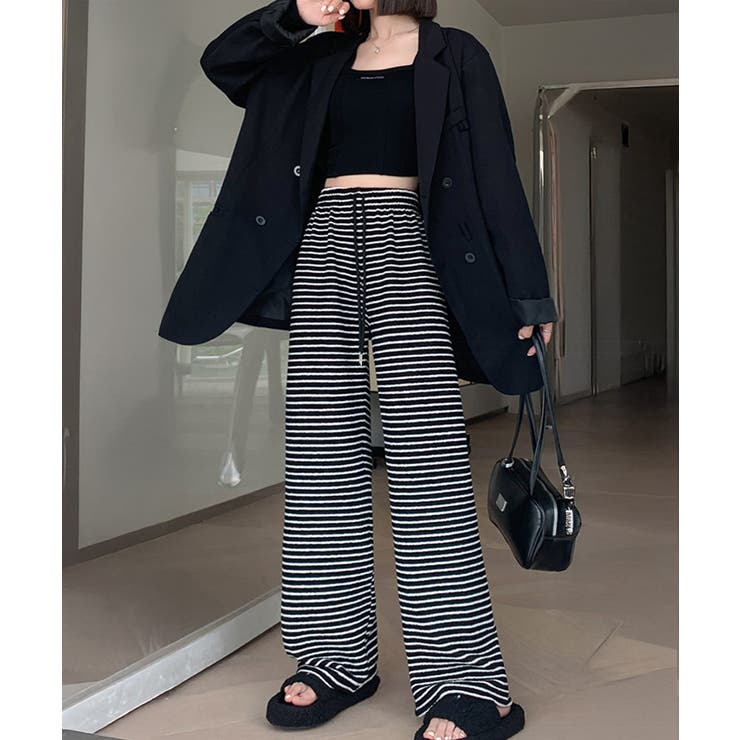 イージーパンツ ロング丈 ボーダー 新作 | SUNSHINE CLOSET | 詳細画像10 