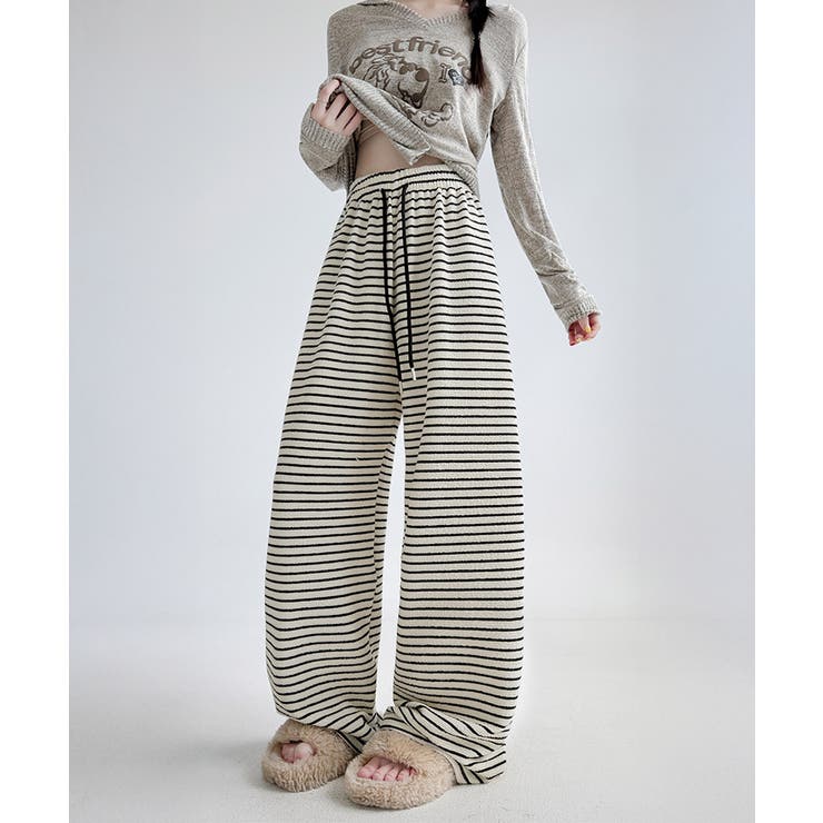 イージーパンツ ロング丈 ボーダー 新作 | SUNSHINE CLOSET | 詳細画像2 