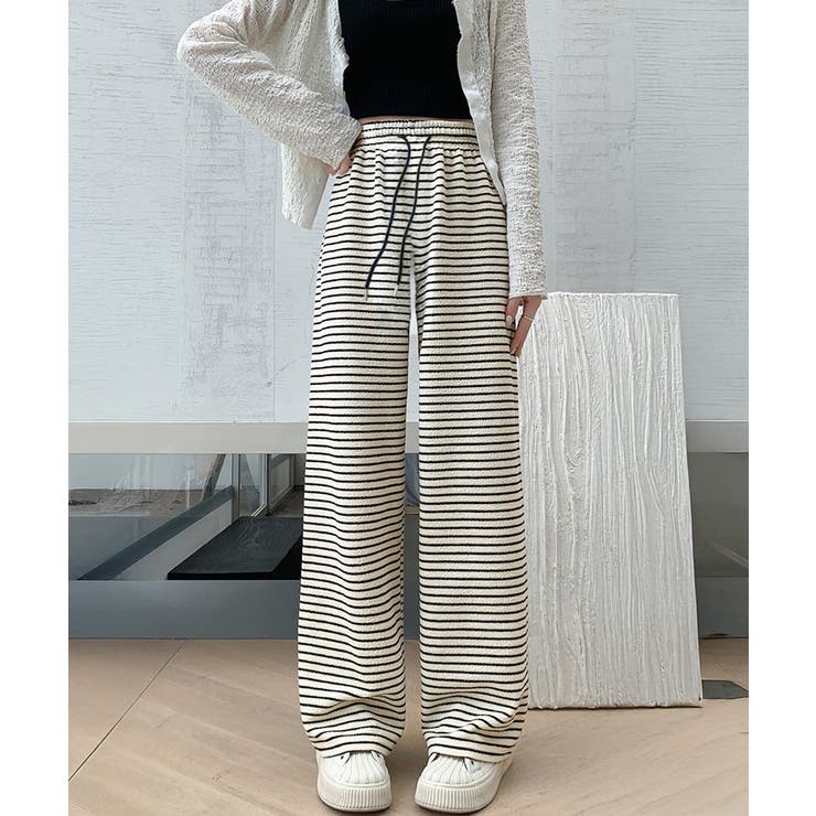 イージーパンツ ロング丈 ボーダー 新作 | SUNSHINE CLOSET | 詳細画像4 