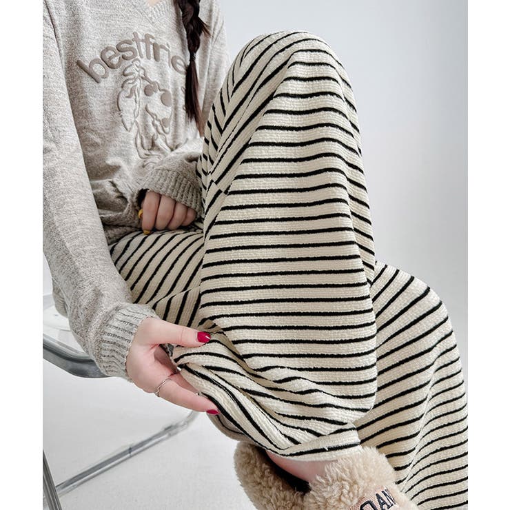 イージーパンツ ロング丈 ボーダー 新作 | SUNSHINE CLOSET | 詳細画像6 