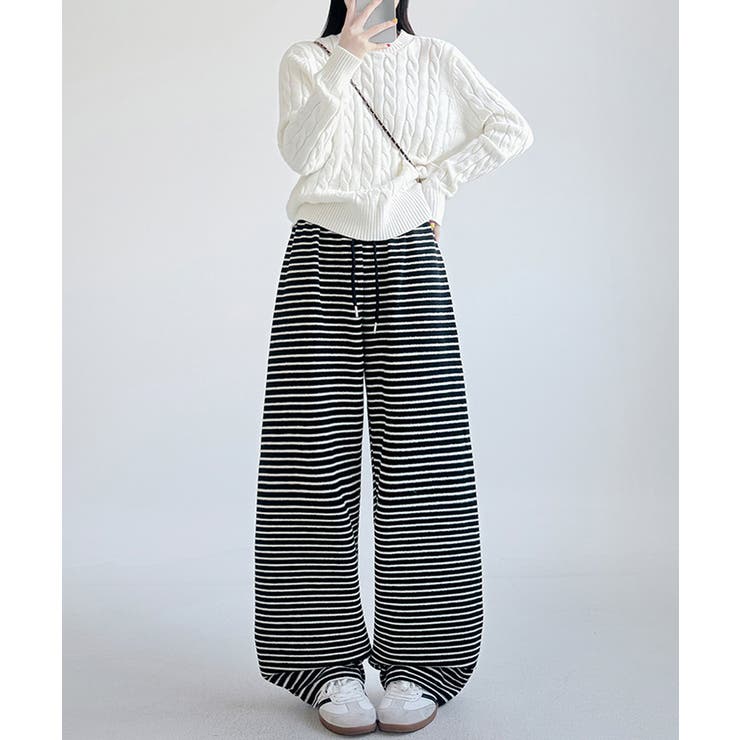 イージーパンツ ロング丈 ボーダー 新作 | SUNSHINE CLOSET | 詳細画像7 