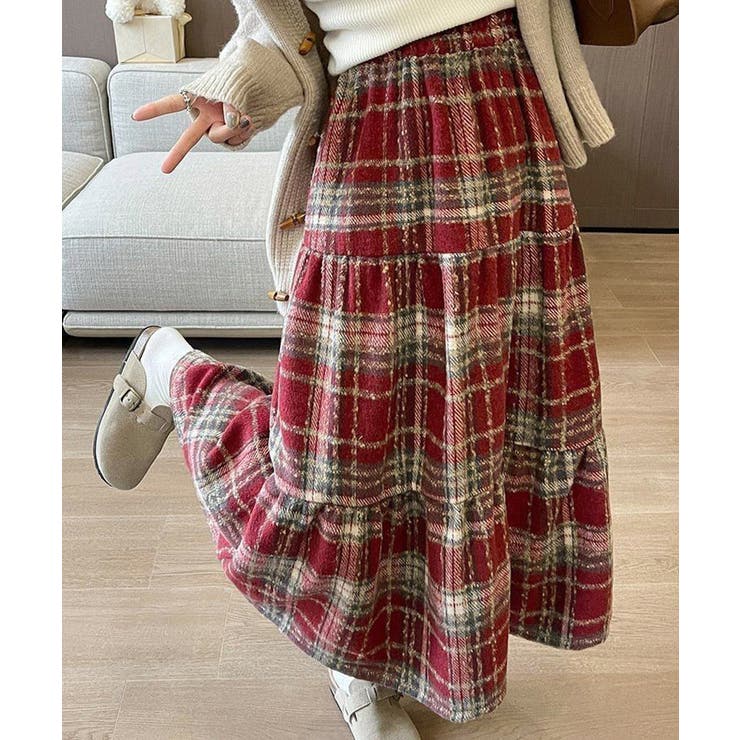 フレアスカート Aライン チェック柄秋冬 | SUNSHINE CLOSET | 詳細画像13 