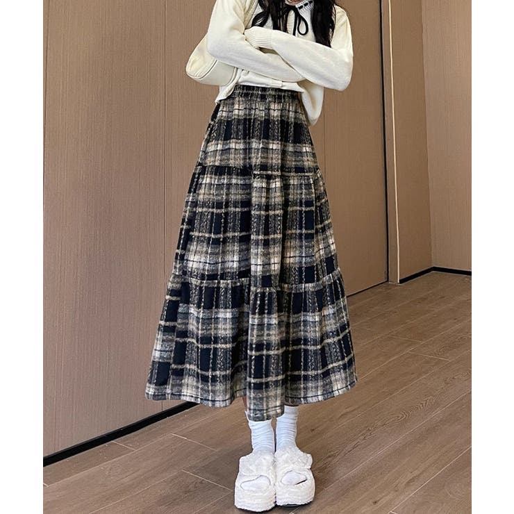 フレアスカート Aライン チェック柄秋冬 | SUNSHINE CLOSET | 詳細画像6 