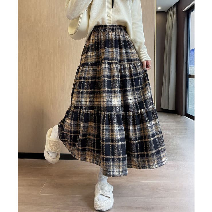 フレアスカート Aライン チェック柄秋冬 | SUNSHINE CLOSET | 詳細画像7 