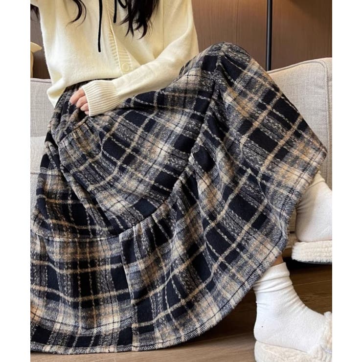 フレアスカート Aライン チェック柄秋冬 | SUNSHINE CLOSET | 詳細画像8 