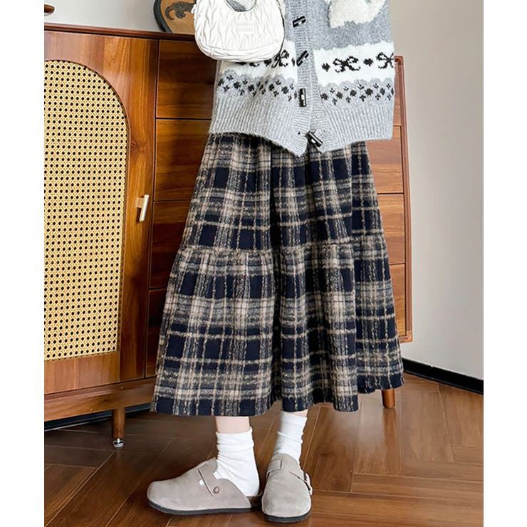 フレアスカート Aライン チェック柄秋冬 | SUNSHINE CLOSET | 詳細画像9 