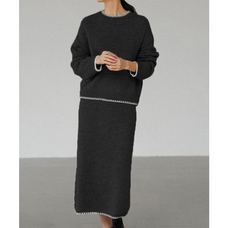 ニットセットアップ 上下セット 配色 | SUNSHINE CLOSET | 詳細画像2 