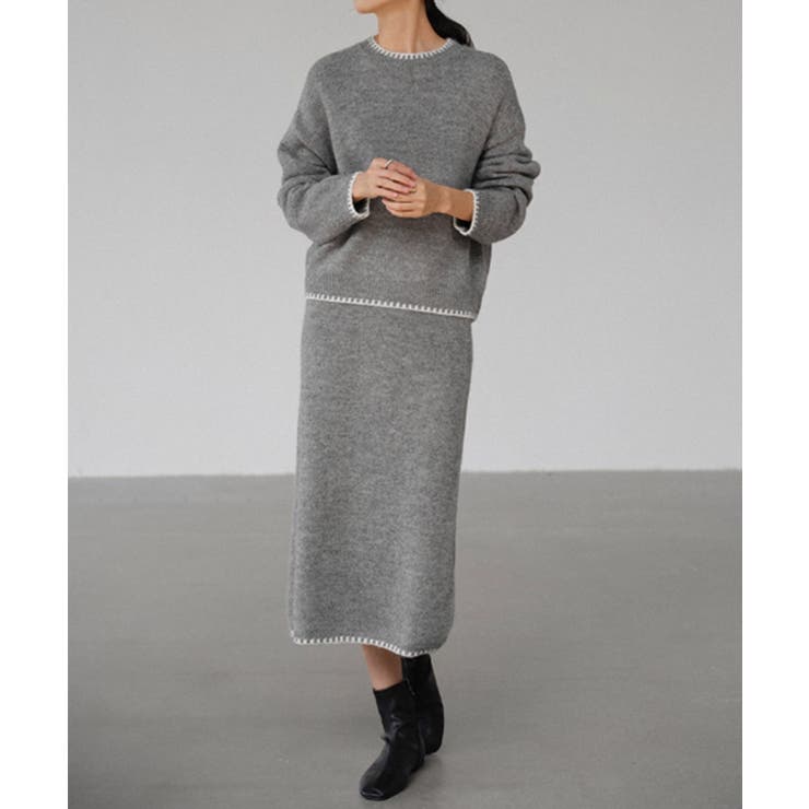 ニットセットアップ 上下セット 配色 | SUNSHINE CLOSET | 詳細画像4 