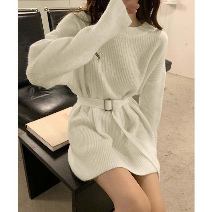 ニットワンピース レディース ベルト付き | SUNSHINE CLOSET | 詳細画像12 